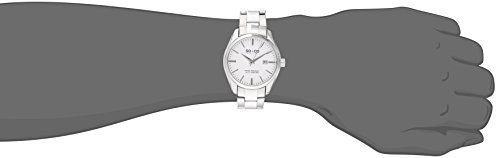 SO & CO New York Madison Men's Quartz Watch with White Dial Analogue Display and Silver Stainless Steel Bracelet 5101.1