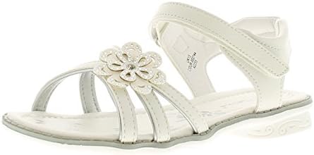 Platino Stacey Girls Kids Summer Sandals White - White - UK Size 13