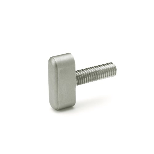 JW Winco Stainless Steel 316 Wing Screw, Threaded Stud, M6 x 1.0 Thread Size x 25mm Thread Length, 30mm Head Length (Pack of 1)