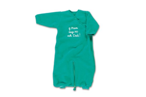 Baby Boum Unisex Baby 70cm Long 2-in-1 Sleeping Bag and Jumpsuit with Sleeves Jade Green 0-9 Months