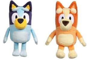YAZGAN Bluey and Bingo Lot de 2 jouets en peluche pour la famille et les amis