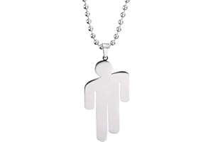 crazy bean Collana in acciaio inox con ciondolo a forma di rapero