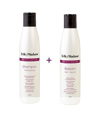 Pelucas Cuidado Juego Champú 200 ml + Bálsamo 200 ml Dening Hair Belle Madame