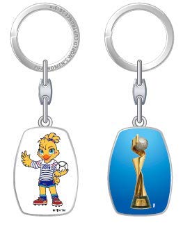 FIFA Coupe du Monde féminine France 2019TM Keyring Offset Mascot/Trophy Adulte Unisexe Réplique Taille Unique