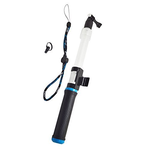 Senhai Transparent ABS Material float Erweiterung Erweiterbar Selfie Pole Einbeinstativ Mit externe Montage-Clip für Gopro Digitalkamera Hero 1/2/3/3 + / 4-Blue