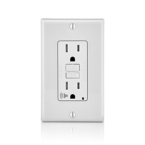 LevitonGFTA1-W SmartlockPro Self-Test Slim GFCI with Audible Trip Alert, 15 Amp, White