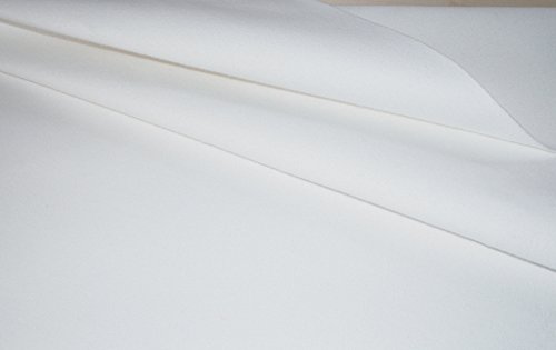 Tischmolton Meterware wasserdicht Meterware - Breite nach Wahl - Farbe: Weiß (Breite: 153 cm)