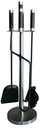 Alpertec Kamingarnitur Edelstahl, 1 Stück, satiniert, 39020130