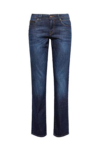 edc by ESPRIT Damen 997CC1B821 Straight Jeans, Blau (Blue Dark Wash 901), W25/L30 -