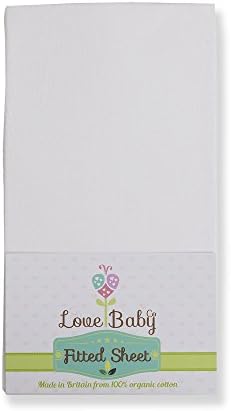 100% Organic Cotton Premium Fitted Sofest Cot Sheet 120x60cm Made in The UK
