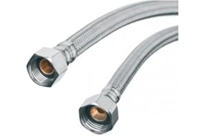 KNM TRADE Flexschlauch 3/8 x 3/8 Zoll Verlängerung - Edelstahl Panzerschlauch 400 mm - Anschlussschlauch Armatur für Wasserhahn