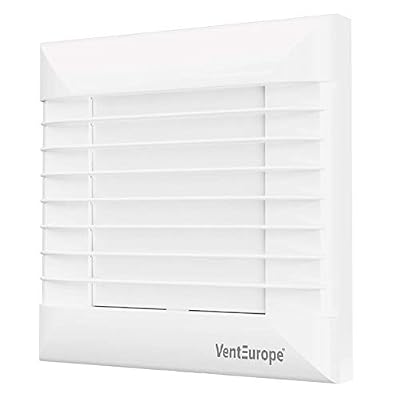 VENTEUROPE 125 mm Volet Automatique VMC, Extracteur d'air,130 m3/h, 16 W,Pour Salle de bain, Cuisine, WC,Bureau, Silencieux, Haute qualité, Faible consommation,Garantie 5 ANS