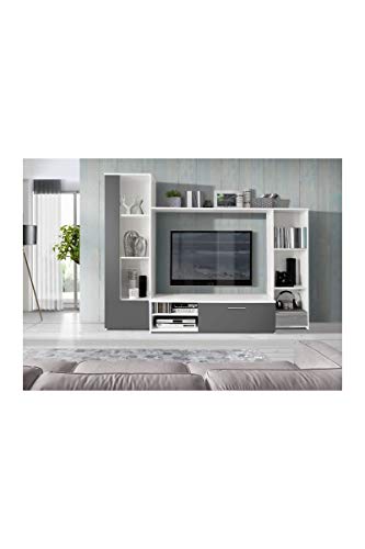 Finlandek Meuble TV Mural pilvi 220cm Blanc et Gris