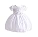 Cinda Baby Girl White Embroidered Christening Dress Party Dress White 0-3 Months