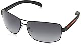 Protective case included Prada Linea Rossa 0PS 54IS, Gafas de Sol para Hombre, Negro (Matte Black Rubber), 65