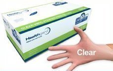 Vinyl Powder Free Clear Examination Gloves latex free and comfortable to wear Med