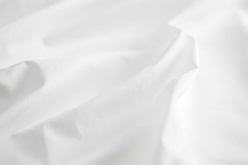 100% organic cotton deep fitted sheet, Double size, White, Percale weave, 300 Thread Count + Free multipurpose cloth bag