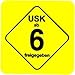 Produktbild 1000 Stück USK 6 Aufkleber / Sticker - Freigegeben ab 6 Jahren gemäß § 14 JuSchG.