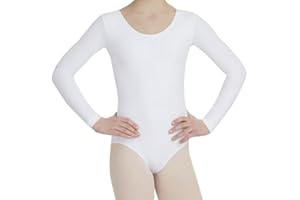 reshmena® Girls Long Sleeve Gymnastics Leotard Ballet Leotard Dance Tops Bodysuit Leotards One-Piece Unitards Jumpsuit Girl Dancing Ballet Athletic Leotards for Girls