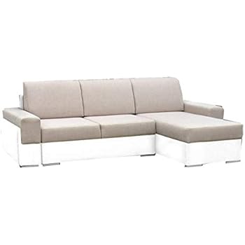 Canapé Dangle Convertible Tissu Et Simili Kuopio Gris Et