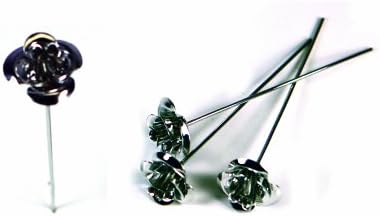 Blue Moon Beads Finding Metal Headpin with Flower Silver