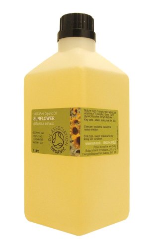 1 Litre Organic Sunflower Oil - 100% Pure Carrier Oil