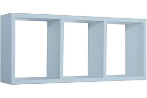 MODULARREDO | TRISTANO Mensola da Muro, Libreria Sospesa, Libreria da Parete, Scaffale da Parete, Blu Baltico, 70x30 p15.5 cm, Kit Tasselli Inclusi - Made in Italy