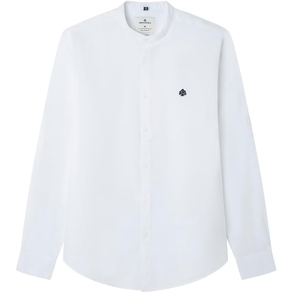 SPRINGFIELD Camicia Uomo Cotton Slub A Quadri Grandi, Maniche Lunghe, Regular Fit, Colore Bianco Stampa, Taglia XL