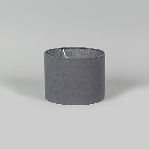 QAZQA Modern Polyester Lampenschirm 20/20/15 Zylinder dunkle-grau , Rund gerade Schirm Pendelleuchte, Schirm Stehleuchte, - 4