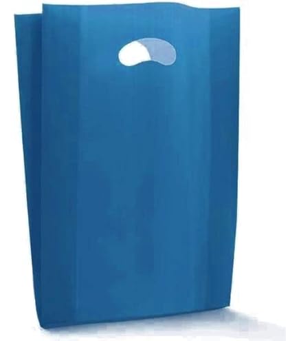 50 Buste Shopper Blu Riutilizzabili 60x40 Cm - Spessore 60my, Manico A Soffietto, Legge 28/2012 - Foto 8
