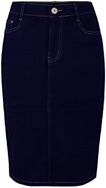 Fraternel Women's Basic Jeans Skirt Denim Blue Size: 12