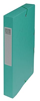 Exacompta - Réf. 50403E - Boite de classement à élastiques Exabox - Dos 40mm - Format 25x33cm pour documents A4 - Carte lustrée 600g/m² - Vert