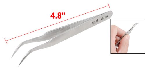 Factory gebogen spitz zulaufender Edelstahl-Pinzette, gebogen, 125 mm - 2