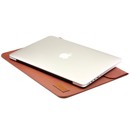 Urcover® ULTRA SLIM 13,3 Zoll Mac-Book Pro Retina Hülle Sleeve Premium Tasche für 13,3 Zoll / 33,8 cm Laptop Notebook Macbook, iPad Air, Galaxy Tab | Braun - 4