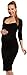 Happy Mama Women's Maternity 3/4 Sleeve Stretch Bodycon Midi Dress 342p (Black, 14)