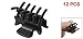 12 Pcs 1.1" Long Black Plastic Mini Hairpin 10 Claws Hair Clip Clamp for Ladies