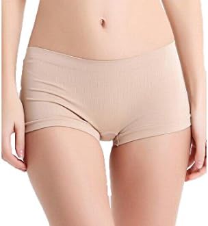 Aprilley Women's Soft Individuality Seamles Solid Flat Push Up Hipsters Brief - -