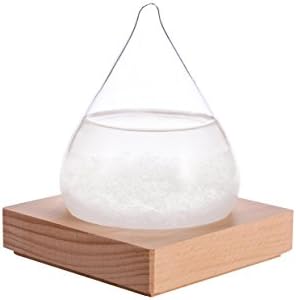 Lovebefound Water Drops Storm Glass, Weather Predicting Crystal Desktop Decor Bottle Barometer Creative Stylish Gift for Home Office Birthday Valentines (Cone)