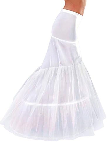 FNKSCRAFTPetticoat Wedding Petticoat Crinoline Bridal Petticoat Underskirt Skirt Crinoline Fishtail White