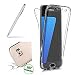 Produktbild für Galaxy S9 Plus Hülle, Clear Cover für Samsung Galaxy S9 Plus 360 Grad Full Body Silikon Schutzhülle, Girlyard Ultra Dünn Weiche TPU Transparent Vorne Hinten Komplett Schutz Handyhülle (Klar Blau)
