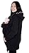 Mija - Maternity Polar warm fleece Hoodie / Pullover for two / for Baby Carriers 3073A (16, Black)