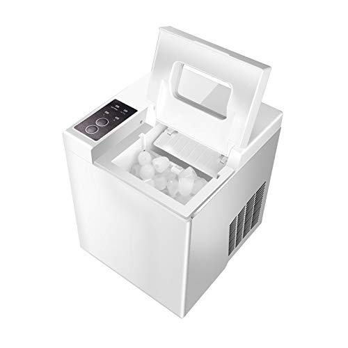 APENCHREN Machine à glaçons en Cube/Machines à glaçons, Machine à glaçons Portable, produisez 15 kg de Glace Chaque Jour - pour la Maison, Les fêtes, Les Bars et Les Restaurants,White