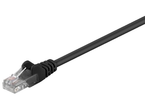 Patchkabel 10m schwarz, CAT5e Ethernet LAN Gigabit Netzwerkkabel Patch Kabel