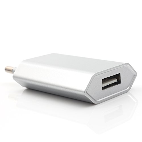 Original iProtect® USB Netzteil Slim Charger für alle Kabel mit USB Anschluss in silber - 4