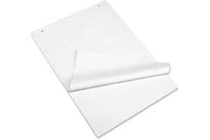 KAV A1 Flipchart Paper Pad, Bleed-Proof Plain Perforated Sheets, 40 Sheets Flip Chart Pad, 813x584mm for Office, Presentation, Classroom, Restaurant, & Home Use