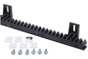 Cremallera de nylon para puertas correderas de garaje, guias correderas para puertas automaticas motores puertas exterior, jardín. Alma de Acero 2 metros x 30 mm de espesor. Modulo 4 MOTIC - 2 METROS