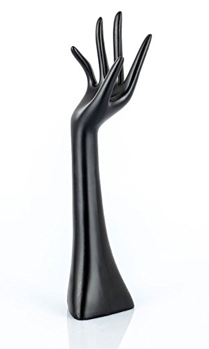 Schmuckhalter schwarz Schmuckhand Dekohand Ringhalter Schmuckständer Hand Halter Schmuck 34cm