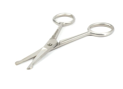 blueINOX Nasen -, Bart – und Ohrenhaarschere mit gerader Schneide 10cm Edelstahl rostfrei - 2