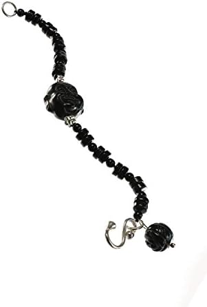 IlseS Bracelet with genuine natural gemstones onyx and agate. Handmade in Switzerland.