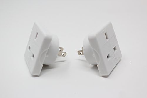 DabbersIT UK to US Travel Adaptor - Converts UK Plug to US Sockets. For USA, Canada, Full country list supplied in description (Pack of 2)